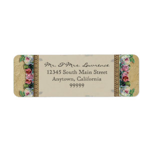 Gold & Lace Classic Formal Elegant Wedding Address