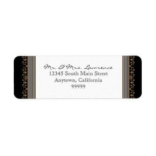 Gold & Lace Classic Formal Elegant Wedding Address