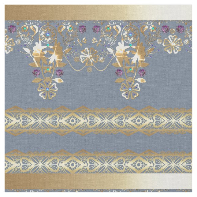 Gold lace fabric (Close Up)