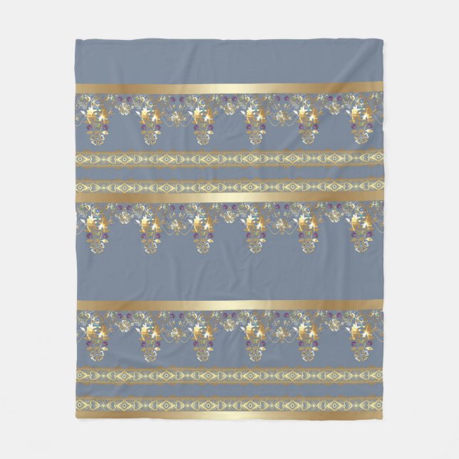 Gold lace fleece blanket (Front)