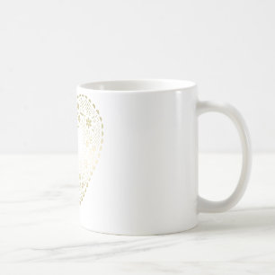 Gold Lace Heart Coffee Mug