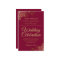 Gold Lace on Maroon Budget Wedding Invitation