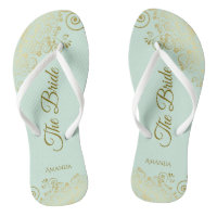 Gold Lace on Mint Green The Bride Elegant Wedding