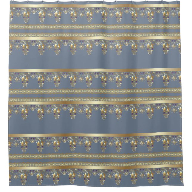 Gold lace shower curtain (Front)