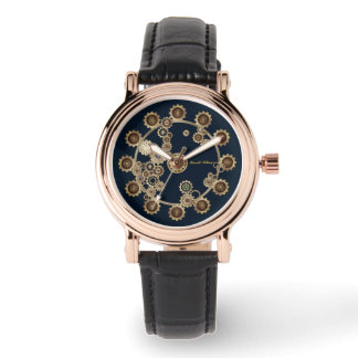 Gold Ladies Steampunk Watch