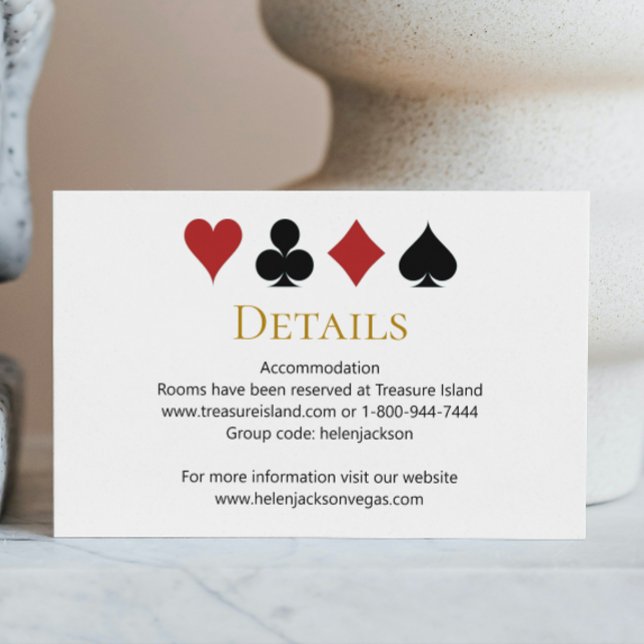 Gold Las Vegas Casino Card Suits Wedding Details (Creator Uploaded)