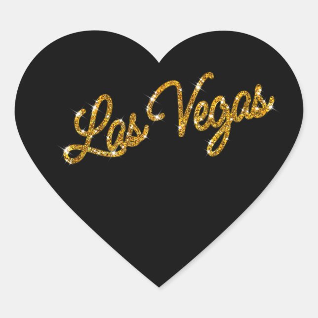  Gold Las Vegas Sparkles Sticker (Front)