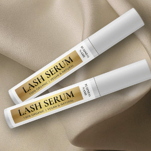 Gold Lash Serum Mascara Cosmetic Tube Label