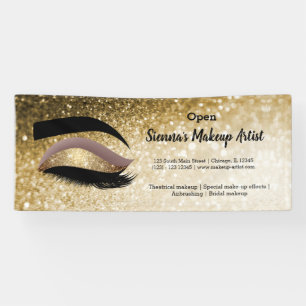 Gold Lashes Eye Banner