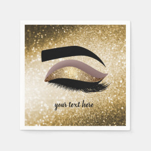 Gold Lashes Eye Napkin