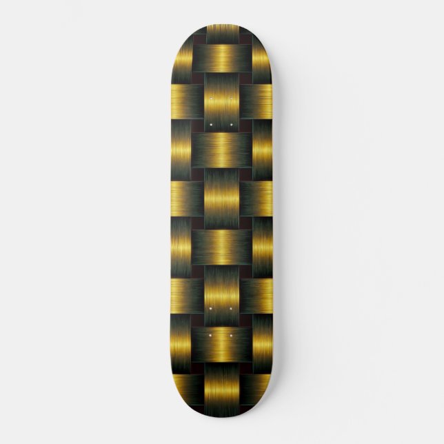 Gold Lattice Skateboard (Front)