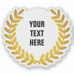 Gold laurel wreath award add words