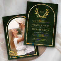 Gold Laurel Wreath Leaves Olive Green Wedding