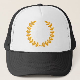 gold laurel wreath vector trucker hat
