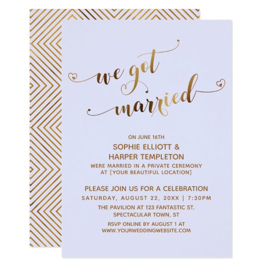 We Got Married Party Invitations 3