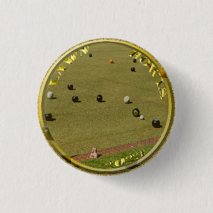 Gold Lawn Bowls 2023 Designed Coin, Badge