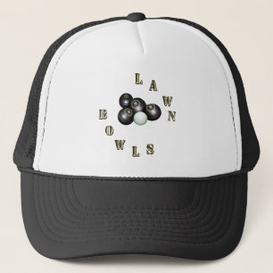 Gold Lawn Bowls Name With Bowls, Truckers Hat