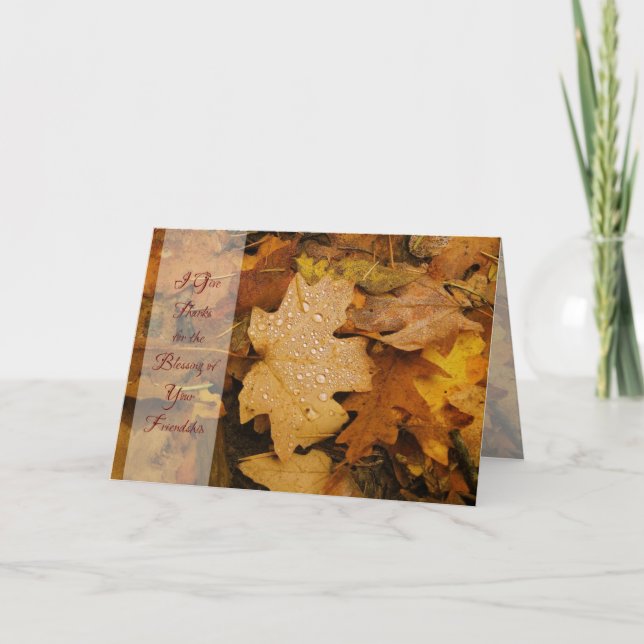 Gold Leaf (2) Thanksgiving Card (Front)