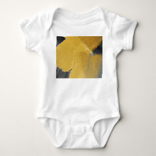 Gold leaf, abstract black design baby bodysuit
