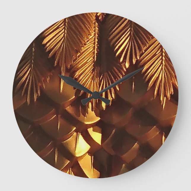 Gold Leaf Acrylic Wall Clock (Front)