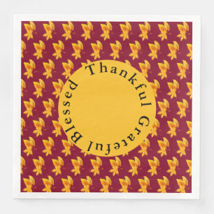 Gold Leaf Autumn Foliage Holiday Celebration  Napkin