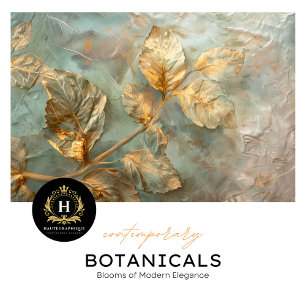Gold Leaf Botanical Tissue Paper 