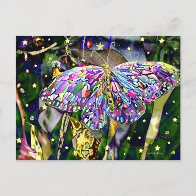 Gold Leaf  Butterfly Postcard (Front)
