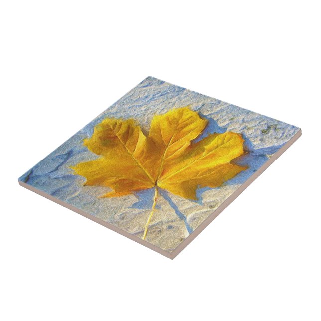 Gold Leaf ~ Ceramic Tile (Side)