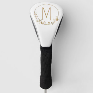 Gold Leaf Circle Minimalist Golf Head Cover