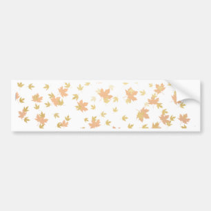 Gold Leaf Confetti on Clear Background Bumper Sticker