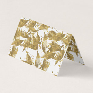 Gold Leaf Folded Card Luxe Artistic Design