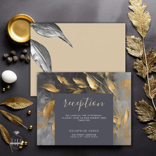 Gold Leaf Impasto Noir  Enclosure Card