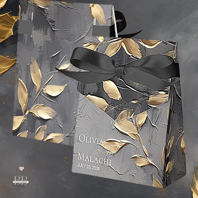 Gold Leaf Impasto Noir  Favour Box (Creator Uploaded)