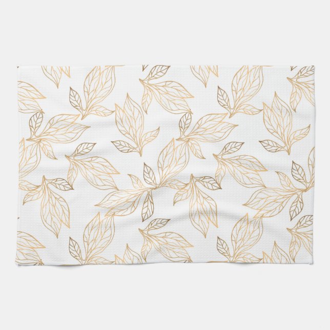Gold Leaf Kitchen Towel (Horizontal)