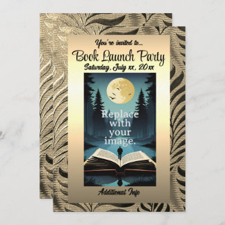 Gold Leaf Motif Invitation