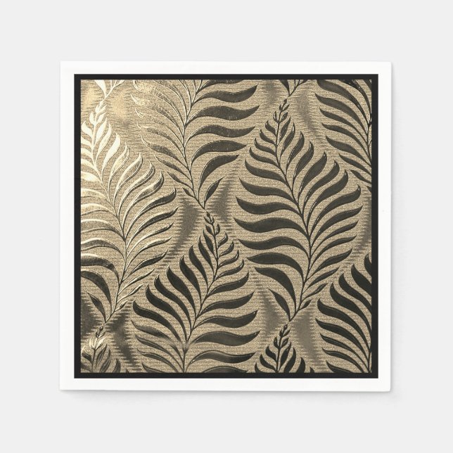 Gold Leaf Motif Napkin (Front)