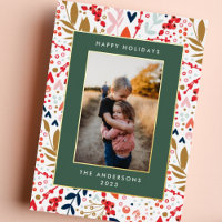 Gold Leaf Pressed Frames Christmas Theme Photo