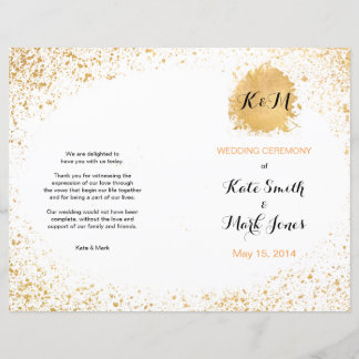 Gold Leaf Spray Ceremony Program