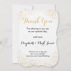 Gold Leaf Spry Thank You note card