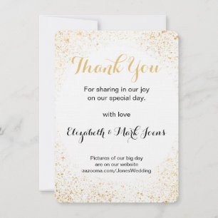 Gold Leaf Spry Thank You note card