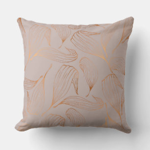 Gold Leaf Taupe Reversible Pillow