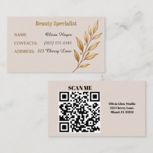 Gold Leaf Template Elegant Professional Business Card