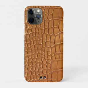 Gold leather texture luxury meeting planner iPhone 11 pro case