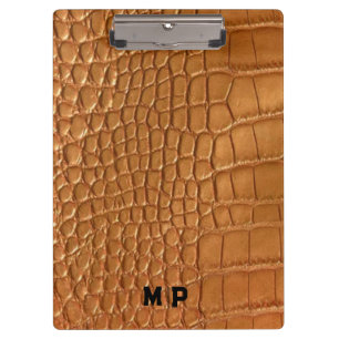 Gold leather texture luxury meeting planner clipboard