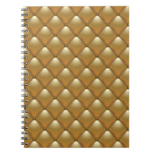 Gold leather upholstery, vintage sofa. notebook