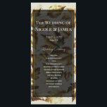 Gold Leaves Almond Beige & Black Wedding Program Programme<br><div class="desc">Wedding Program. check out the entire collection.
Customise this for your Wedding or special event.</div>