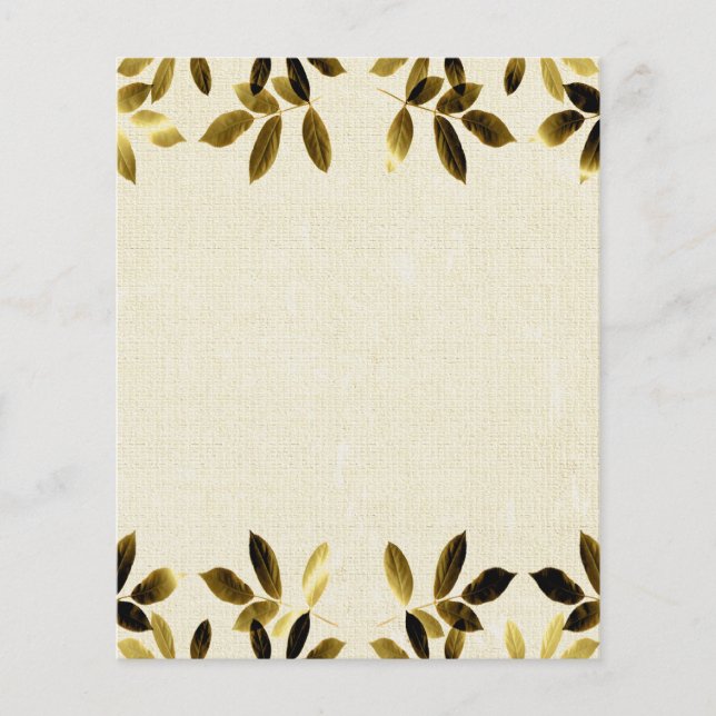 Gold Leaves Border Two Sided Flyer (Front)