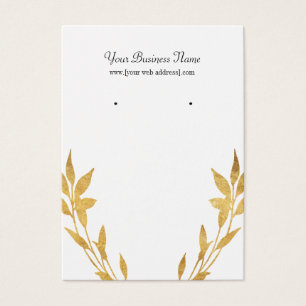 Gold Leaves Custom Earring Card