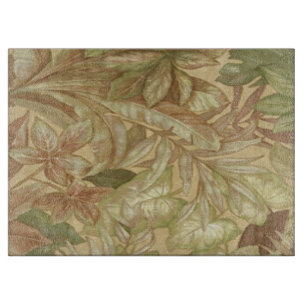 Gold Leaves Cutting Board