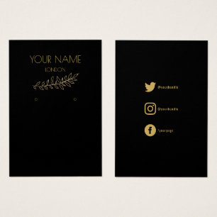Gold leaves, earring display card
